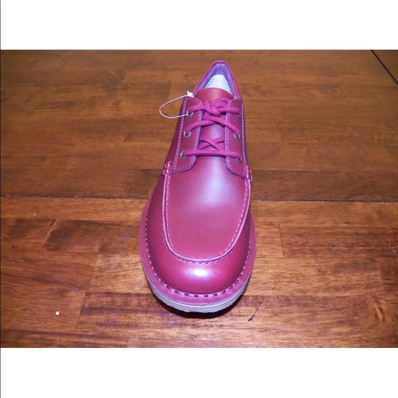 New Mens Ugg Lowell Cordovan Red Leather Oxfords main image 4
